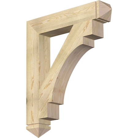 Ekena Millwork Merced Arts & Crafts Rough Sawn Bracket, Douglas Fir, 6"W x 36"D x 42"H BKT06X36X42MRC03RDF